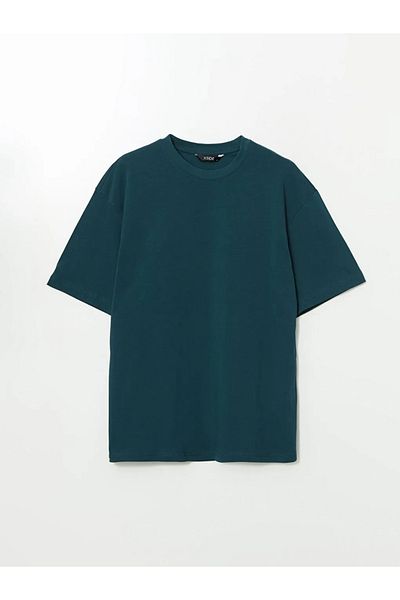 LC Waikiki Xside Men's Black Crew Neck Combed Cotton T-Shirt