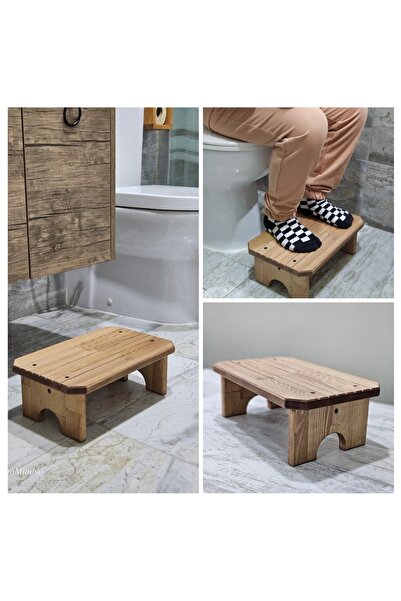 Bathroommanisa Çocuk Mini Ahşap Klozet Basamak Tabure