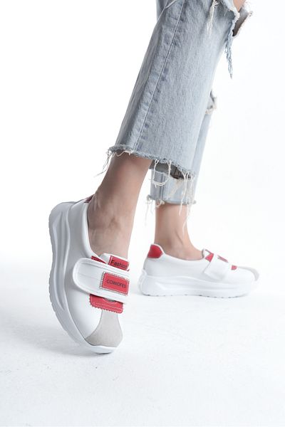 simethrift Women's Sneaker Lency High-Sole Orthopedic Velcro Sneakers