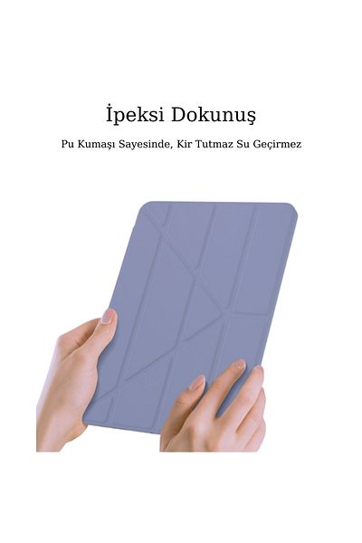 Fuchsia ايباد اير 11 بوصة 6. حافظة كمبيوتر لوحي ذكية ثلاثية الطي من الجيل M2 مع حجرة قلم متوافقة مع شريحة A2902 - A2903
