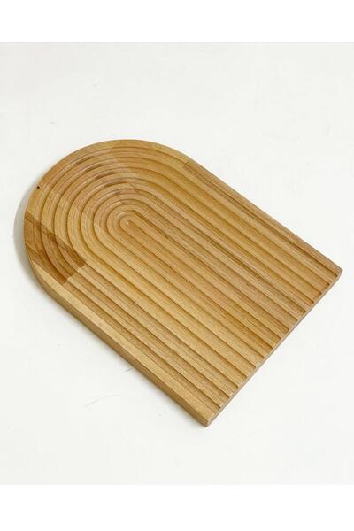 ALLEGRI لوح تقديم فاخر مموج من الخيزران، لوح تقديم الجبن المزخرف، لوح تقطيع، ...