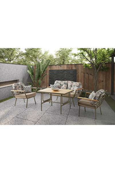 Viento Mobilya Royal Çay Seti Cappicino Metal İskelet Balkon, Mutfak, Bahçe K...