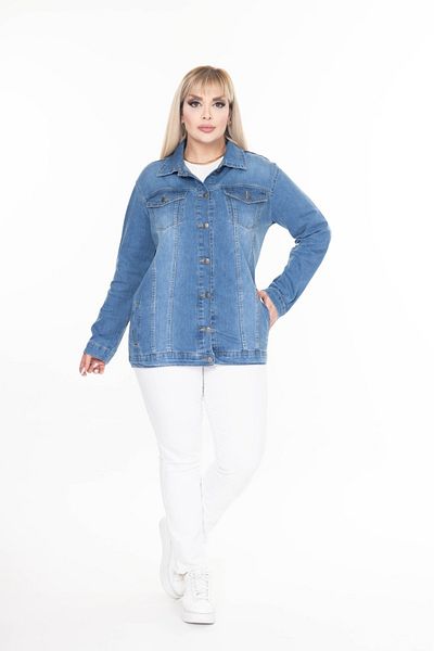 EYLÜLXXL JACHETĂ DE JEANS DE DIMENSIUNE MARE FEMEI