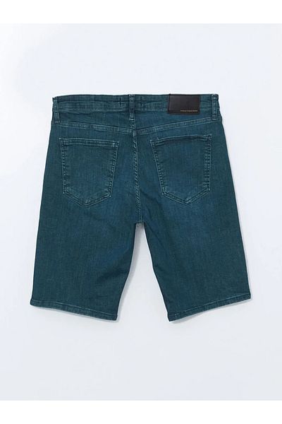 LC Waikiki Ανδρικό τζιν σορτς LCW Jeans Green Slim Fit