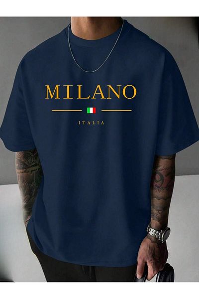 Josette Milano Printed Crew Neck Oversize T-Shirt