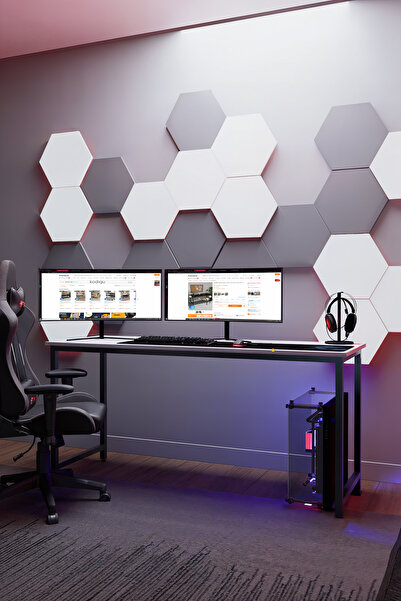 KODIGU 160x60cm Oyuncu Masası - Gamer Desk - Gaming Masa - Bilgisayar Masası | 160cm x 60cm | Ayarlı Ayak