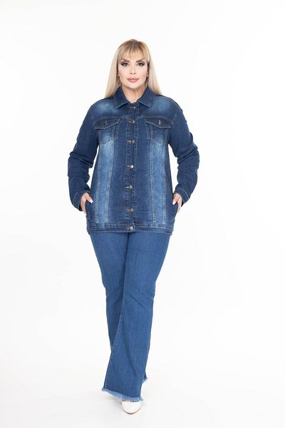 EYLÜLXXL JACHETĂ DE JEANS DE DIMENSIUNE MARE FEMEI