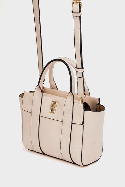 Madamra Cremefarbene Mini-Hand- und Umhängetasche für Damen