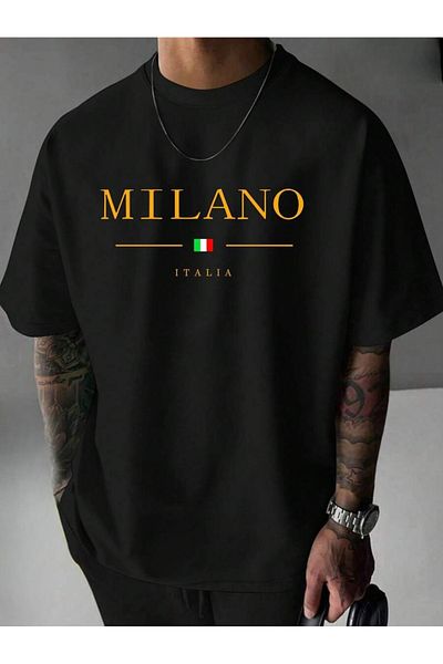 Josette Μπλουζάκι Milano Printed Crew Neck Oversize