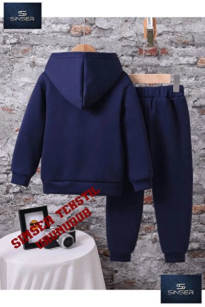SS SİNSER Kapşonlu Çocuk “IMZA KING” Baskılı Eşofman Takımı