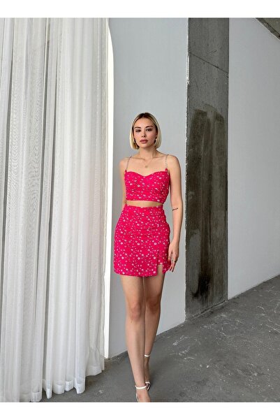 Jeevee Set de fuste scurte cu modele florale Fustă scurtă