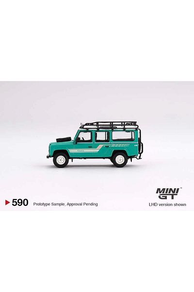mini gt Nessiworld 1/64 Land Rover Defender 110 1985 County Station Wagon Trident Green