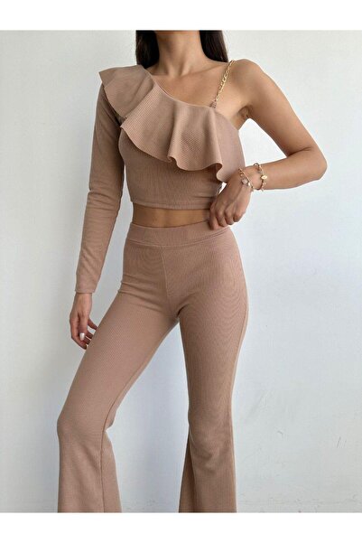 Jeevee Bürümcük Fabric Chain Blouse Spanish Leg Tights Set