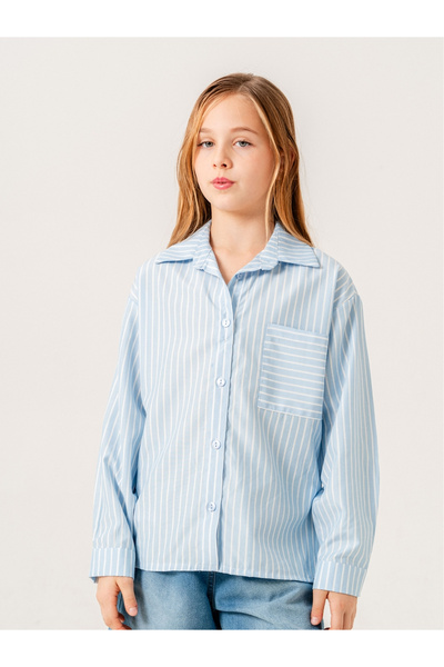 GİYİCEM TEKSTİL Cămașă cu dungi pentru fetiță 3154