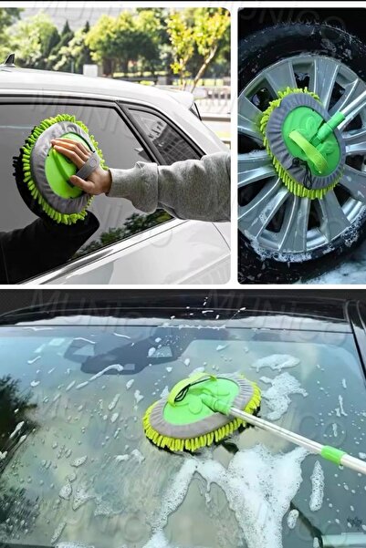 Munico Yumuşak Kıllı Şönil Teleskopik Araba Yıkama Paspası Geri Çekilebilir A...