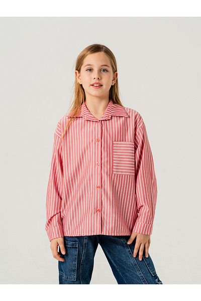 GİYİCEM TEKSTİL Girl's Striped Shirt