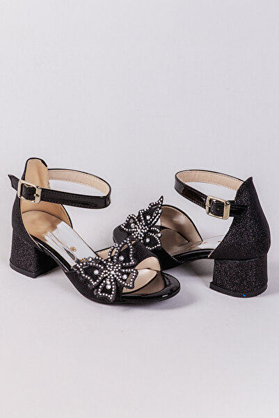 NS Little Dívčí třpytivé večerní společenské boty Butterfly, dívčí boty na podpatku