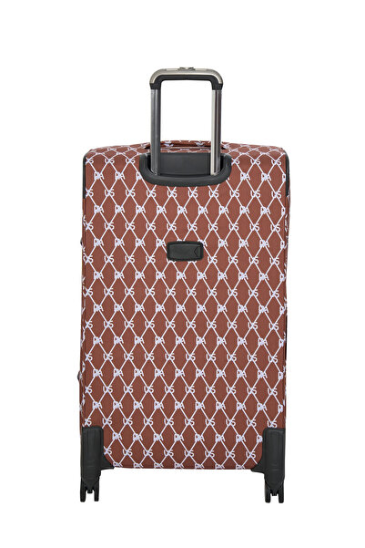 U.S. Polo Assn. U.S. Polo. Assn. 24041-24039-24038-24040 Büyük boy Unisex Monogram Kumaş valiz tatil bavul KAHVERENG