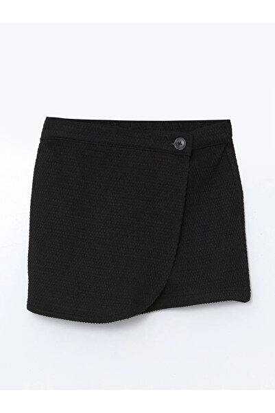 LC Waikiki Lcw Kids Ecru Baby Lapel Girls' Shirt and Shorts Skirt 2-Piece