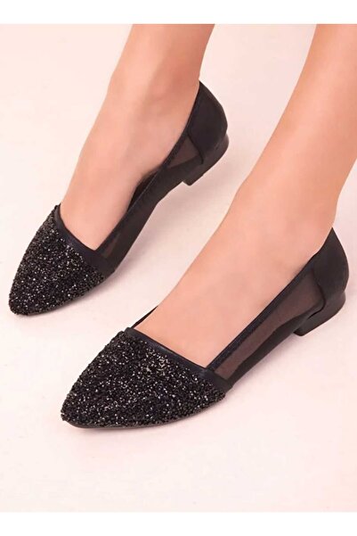 DAD WOLF Balerini de zi cu zi, stilați, la modă, cu tul pe lateral