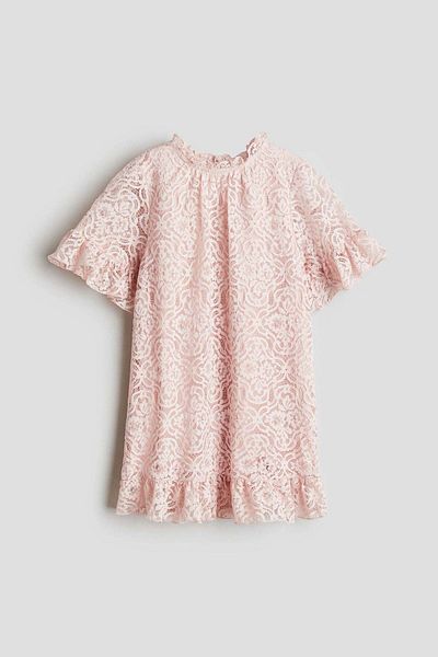 H&M Frill-trimmed lace dress