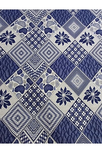 Voho Tekstil 9 Metrekare Parlak, Serme Halı Örtüsü, Savan, Piknik Örtüsü 230x330 Cm Lacivert Kareli