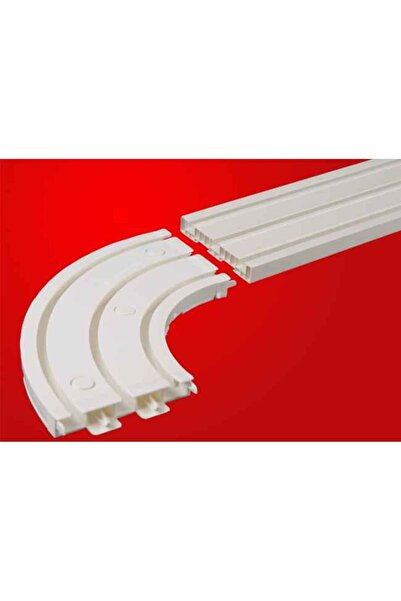 Made Dubel Korniş Perde Rayı Köşesi 3'lü Dönüş Plastik 90 Derece-perdeleriniz Takılmadan Rahat Döner-dayanıklı