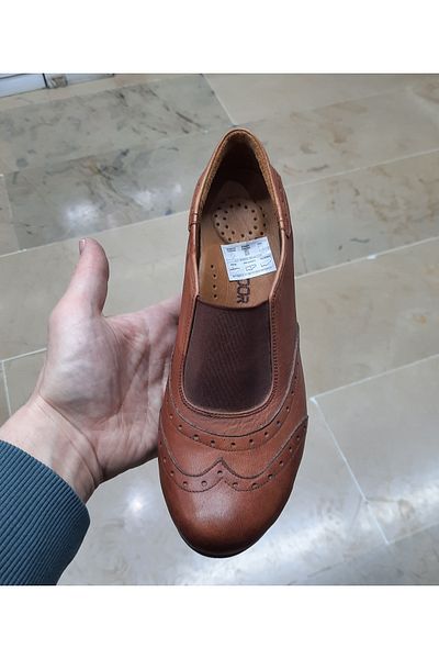 Floor Дамски ортопедични майчински обувки с висок ток от естествена кожа
