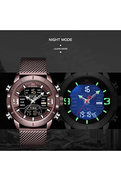 Naviforce Digital Watch Men Waterproof Sports Watches Stainless Steel Military Quartz Clock Wristwatch