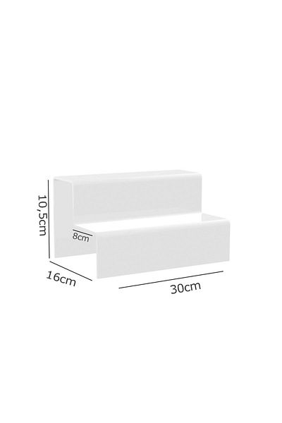 Trend Pleksi Σκάλα 2 επιπέδων (Λευκό 30cm)