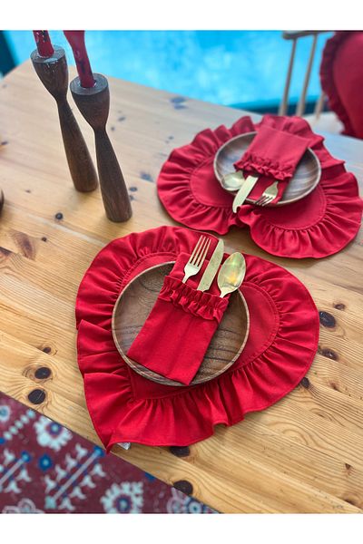 KaiHome Калъф за прибори за хранене / Калъф за вилици, лъжици и ножове Dak Linen с 6 отделения