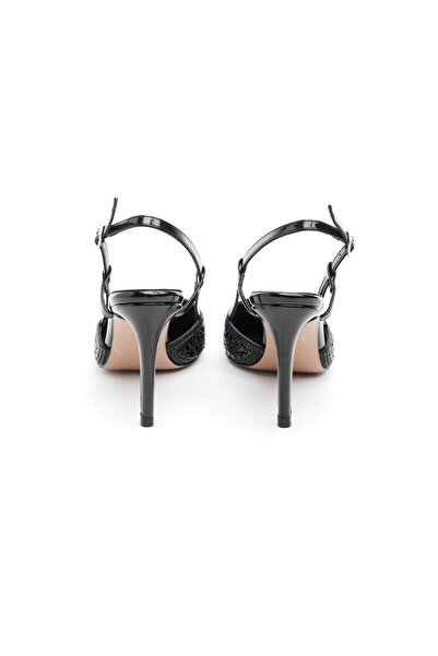 derinet Pullu Kadın Topuklu Abiye Ayakkabı