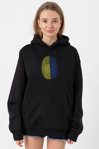 Tshirthane Black Women - Yellow Navy Blue 3Ip Hooded Fingerprint
