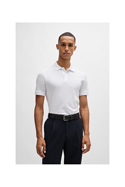 BOSS Organik Pamuklu Logo Nakışlı Polo Yaka Tişört