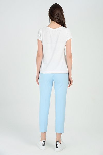 Sense Pantaloni - Pantaloni din stofă Atlas la gleznă |   Pnt19003 Albastru