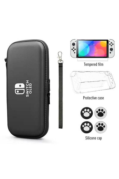 Choice black cat DATA FROG Carrying Compatible-Nintendo Switch OLED Storage Case Storage Bag Cover for Swit