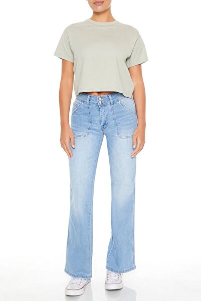 Forever 21 Pamuklu Yuvarlak Yaka Tişört