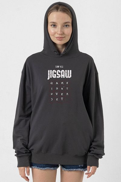 Tshirthane Smoked Women's Jigsaw Game - Slim Designed 2Ip Hoodie