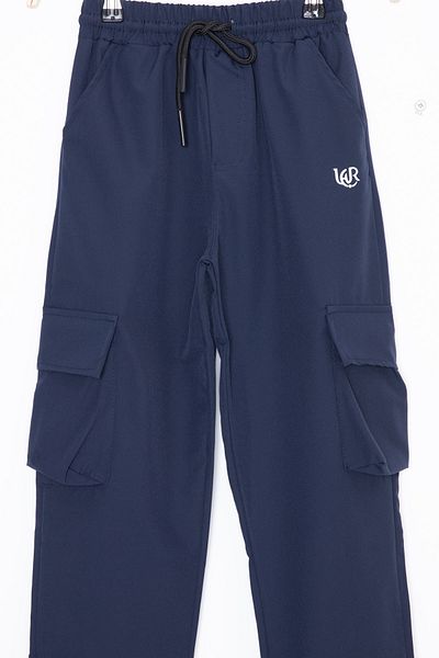 Cansın Mini Navy Blue Cargo Pocket Boys' Parachute Pants 20211