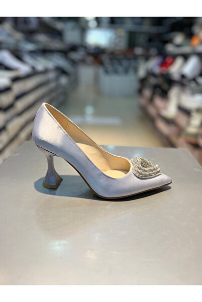 Alphus Pantofi eleganti cu toc Kriste Bell din satin cu piatră importată