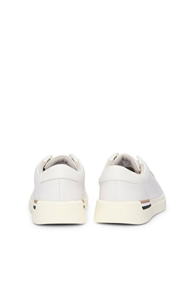 BOSS Logolu Ve Imza Şeritli Deri Taban Spor Ayakkabı