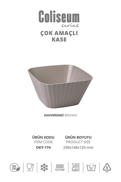 Okyanus Home Coliseum Mink Multi-Purpose Bowl