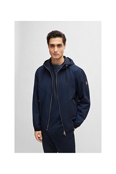 BOSS Normal Kesim Su Geçirmez Kapüşonlu Mont