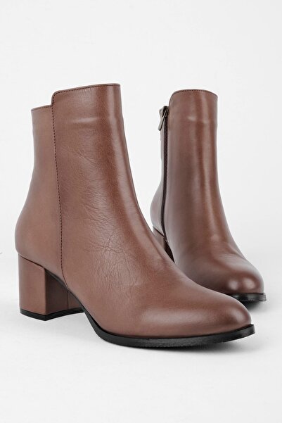 Lal Shoes & Bags Cizme cu toc damă Layana din piele naturală - maro