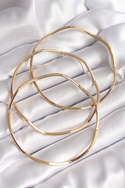 Skygo 316L Steel Gold Color Zigzag Model Ajda Bracelet - Tj-Bb6474