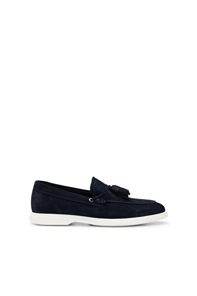 BOSS Püskül süslemeli süet slip-on mokasen ayakkabı
