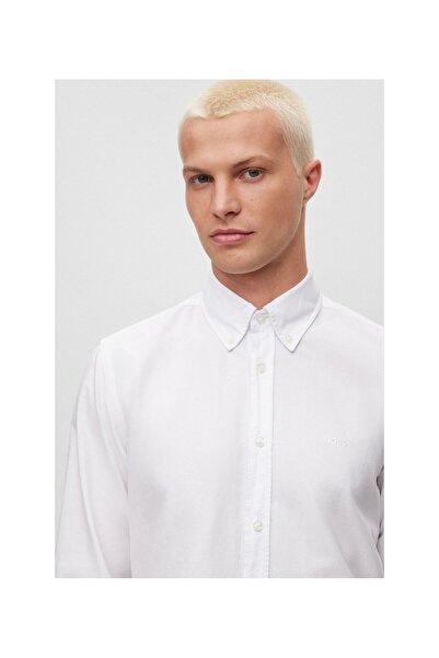BOSS Organik Oxford Pamuklu Normal Kesim Gömlek
