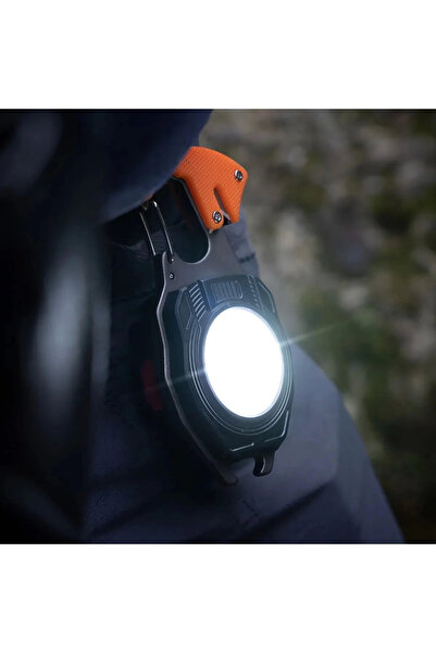 gold honey Çok Fonksiyonlu Mini Led Lamba Anahtarlık ve Çakmak USB Şarjlı Kamp İçin Taşınabilir Tam 7 Modlu