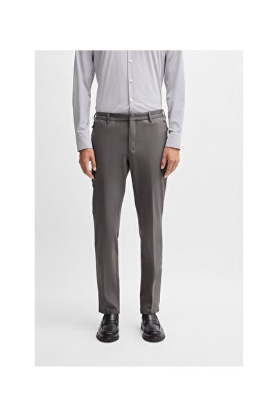 BOSS Esnek pamuk karışımlı dar kesim pantolon