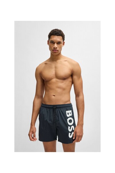 BOSS Deniz Şortu Belden Bağlamalı Çabuk Kuruyan Cepli Mayo